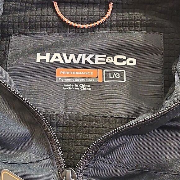 Hawke & Co Performance Black Hoodie Men's Size Large Zip Jacket Fleece Lined NWT - Picture 6 of 16